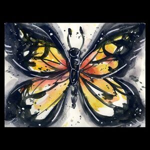 Original Watercolor Butterfly Painting - Butterfly Magic 5